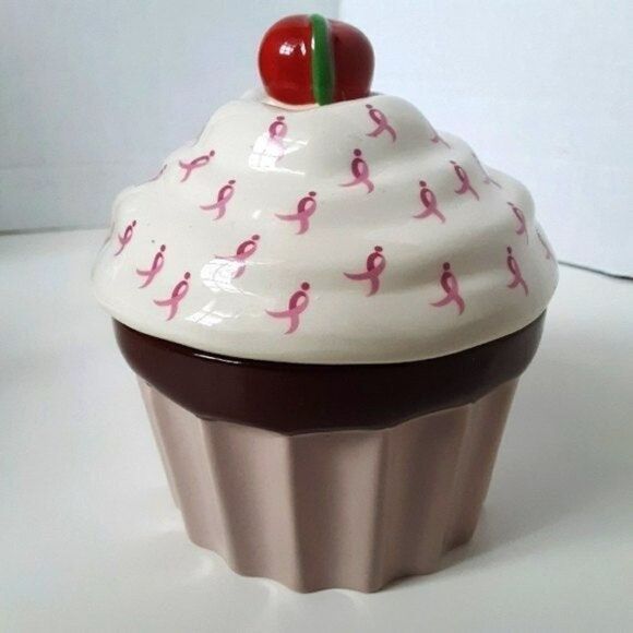 Pandora Susan G. Komen Breast Cancer Awareness Cupcake With Cherry on Top - Picture 9 of 9